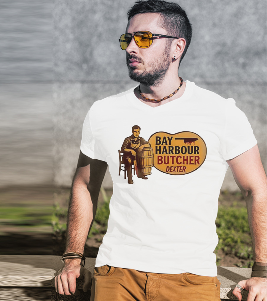 Bay Harbour Butcher Dexter Barrel Dark Vintage Style T-Shirt
