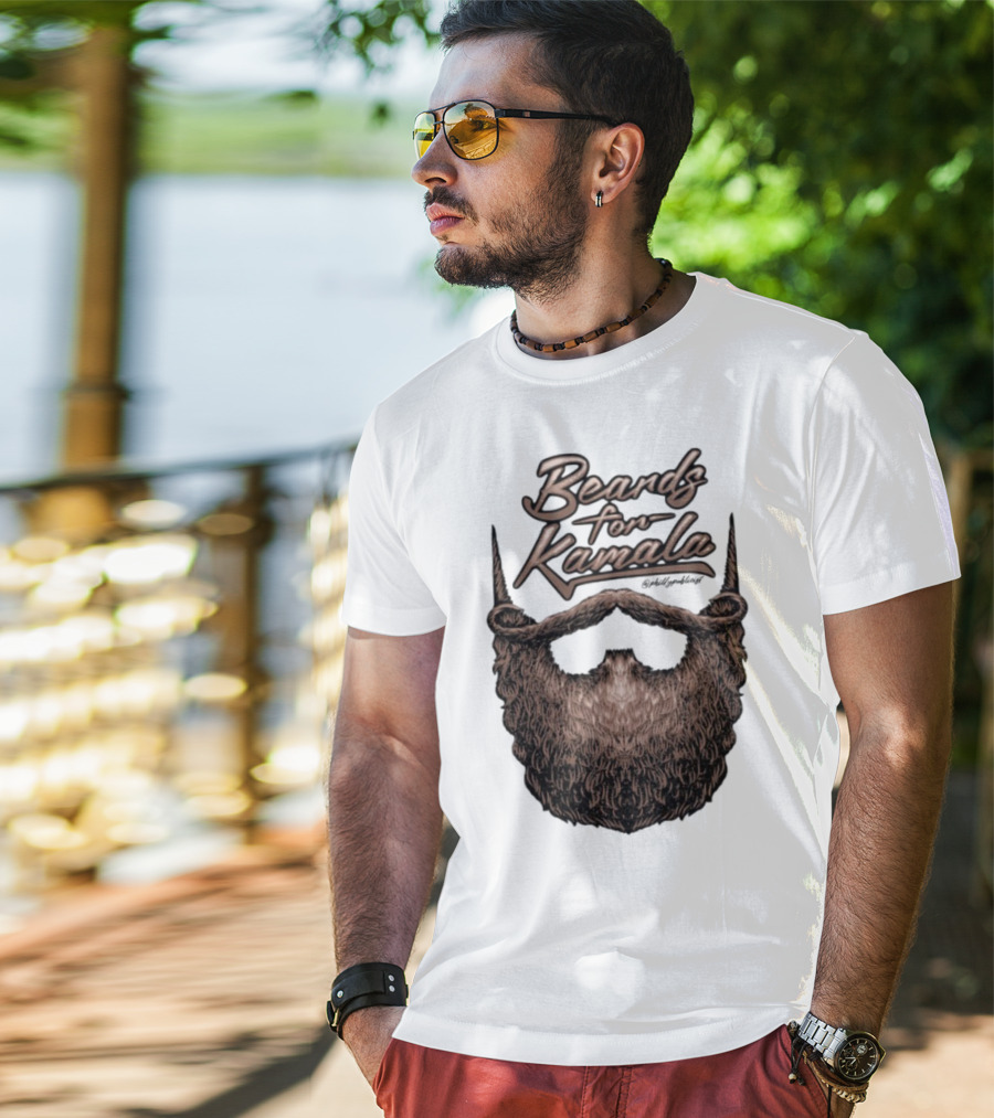 Beards For Kamala Philly Publicist Facial Hair Design T-Shirt