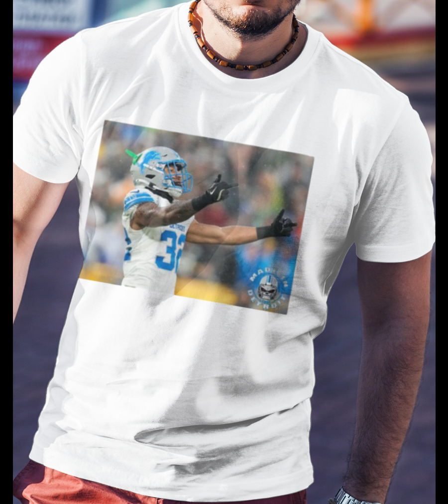 Detroit Lions Brian Branch Made In Detroit Football Celebration T-Shirt