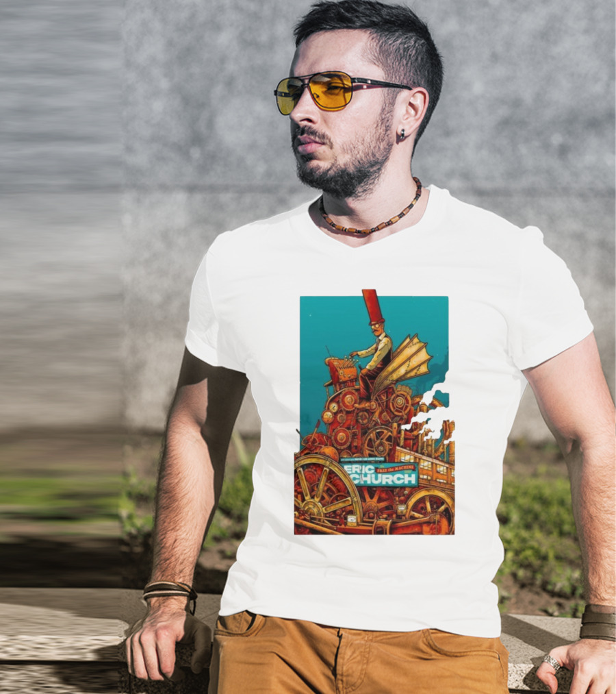 Eric Church The Outsiders Revival Tour Grand Rapids Oct 10 2025 Take The Machine T-Shirt