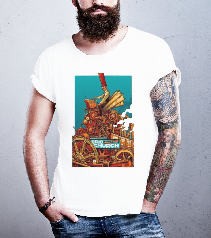 Eric Church The Outsiders Revival Tour Grand Rapids Oct 10 2025 Take The Machine T-Shirt