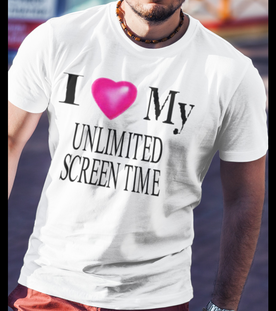 I Love My Unlimited Screen Time Heart T-Shirt