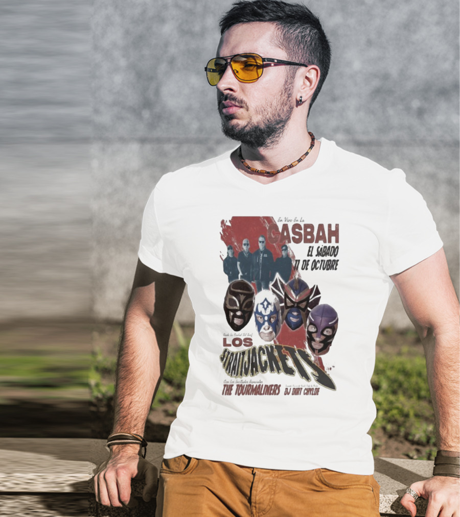 Los Straitjackets Y The Tourmaliners En Vivo El Sábado 11 De Octubre En Casbah San Diego T-Shirt