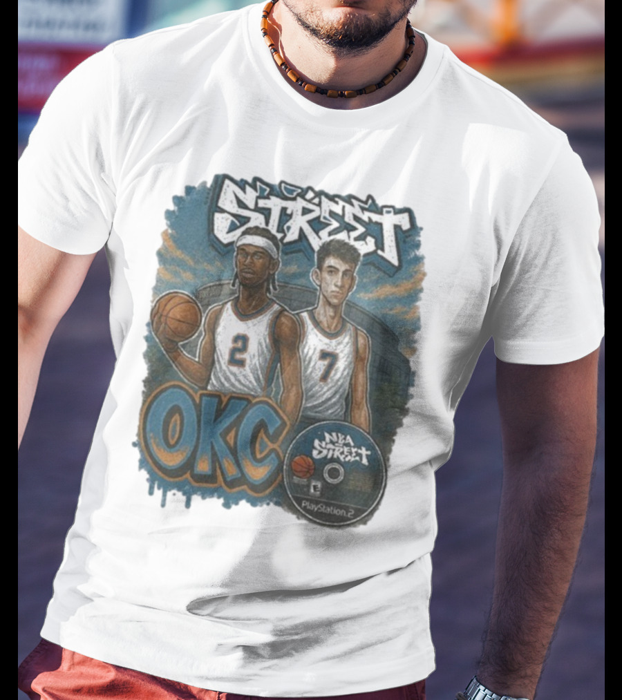 NBA Street OKC PlayStation 2 Basketball Street Art T-Shirt