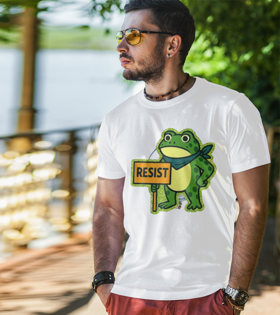Portland Protest Frog Resist Freedom Anti-ICE T-Shirt