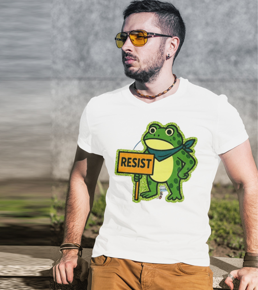 Portland Protest Frog Resist Freedom Anti-ICE T-Shirt