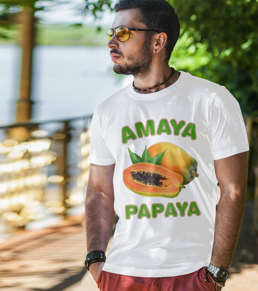 Amaya Papaya Fresh Tropical Fruit Slice T-Shirt