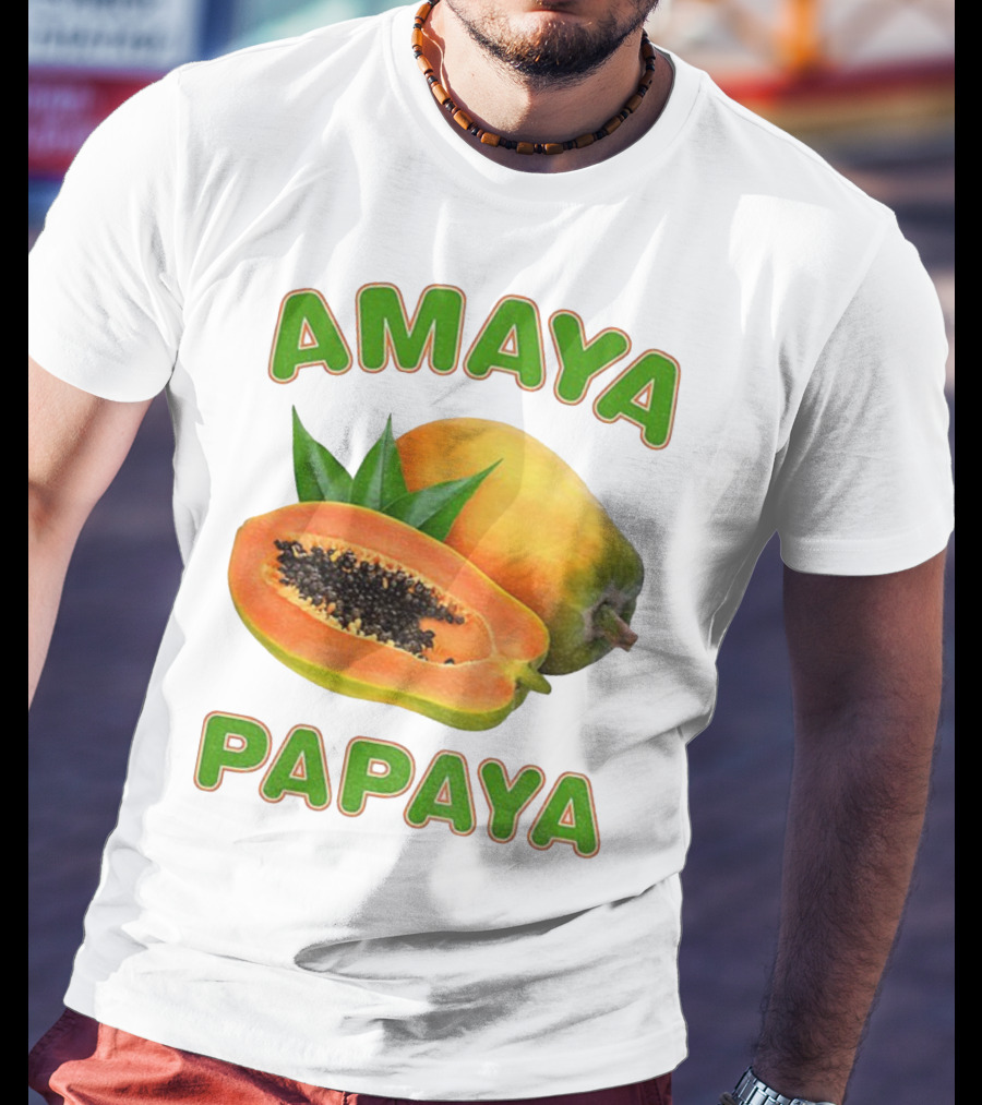 Amaya Papaya Fresh Tropical Fruit Slice T-Shirt