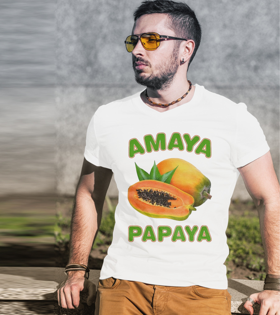 Amaya Papaya Fresh Tropical Fruit Slice T-Shirt