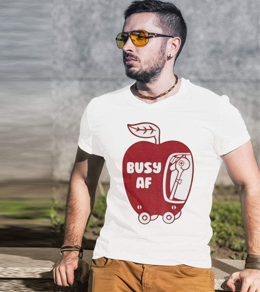 Busy AF Apple Scooter T-Shirt
