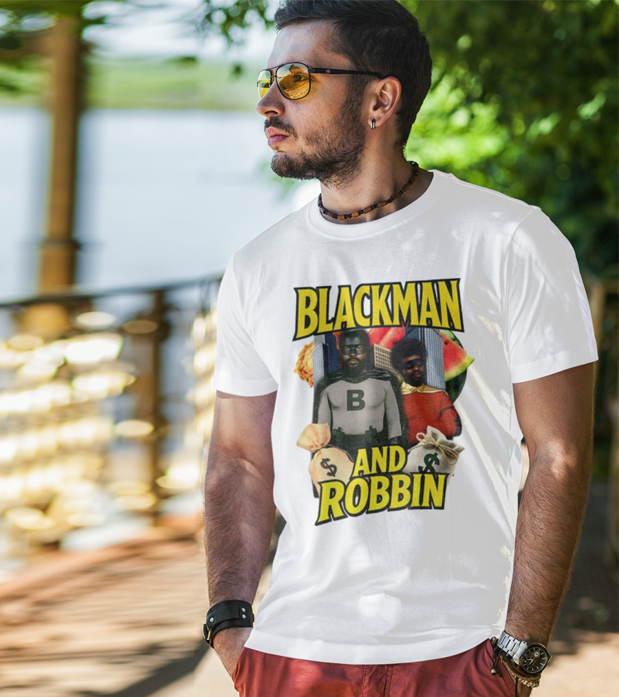 Blackman And Robbin Urban Twist Iconic Duo Bold Parody T-Shirt