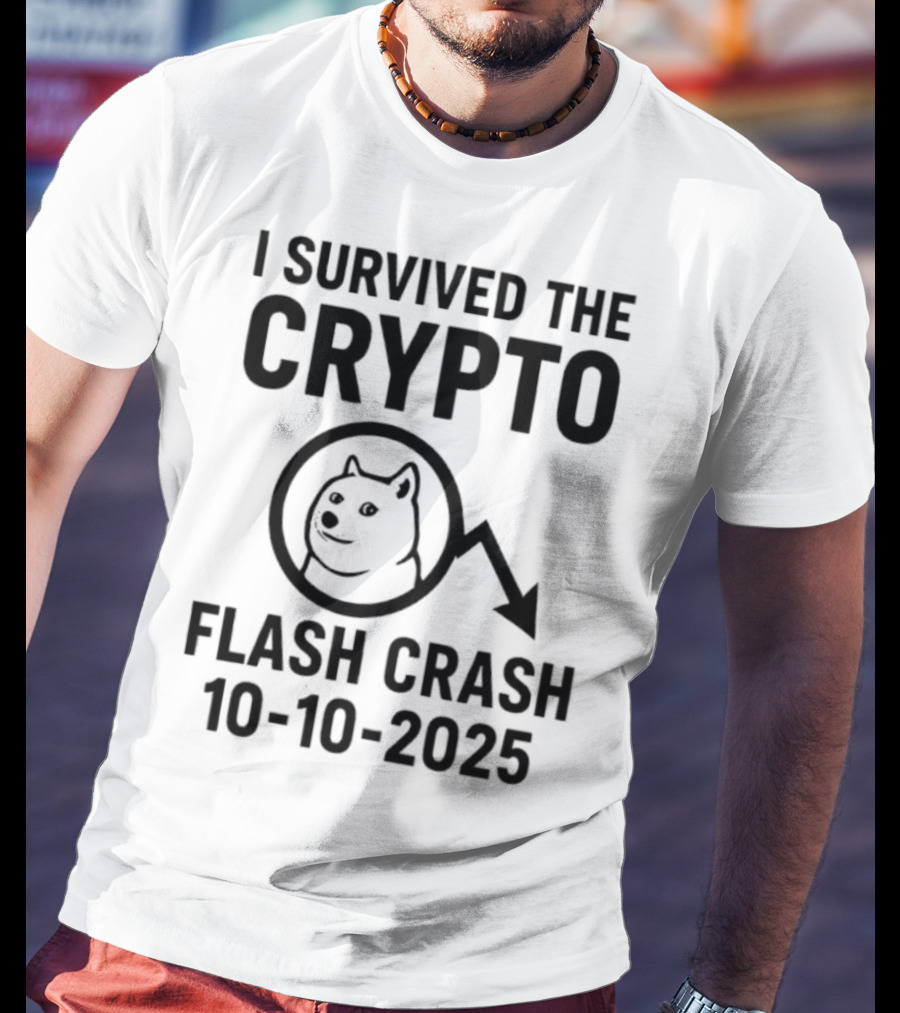 Survived The Crypto Flash Crash Dog 10-10-2025 T-Shirt