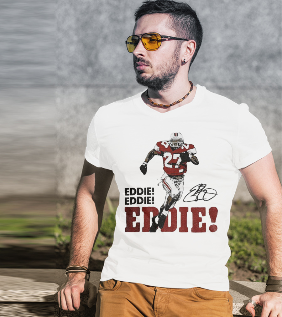 Eddie George 27 Ohio State Buckeyes Football Signature EDDIE! EDDIE! T-Shirt