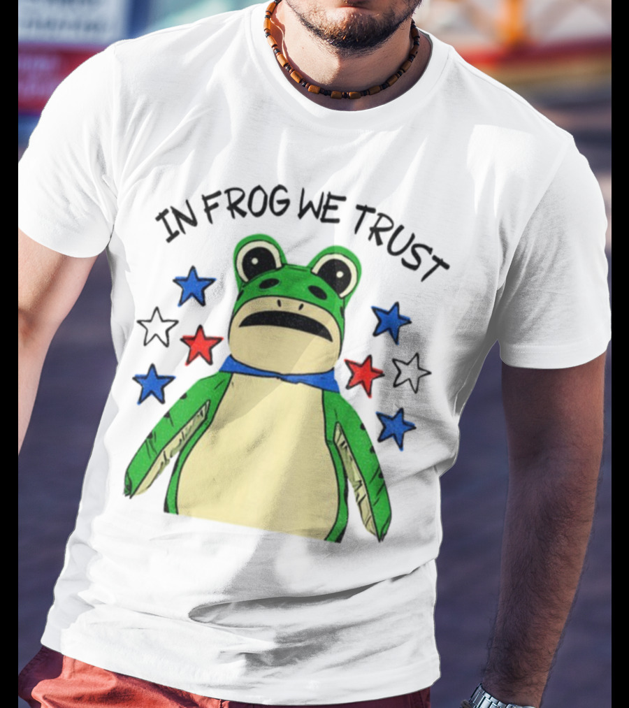 In Frog We Trust Portland Protest Frog Stars T-Shirt