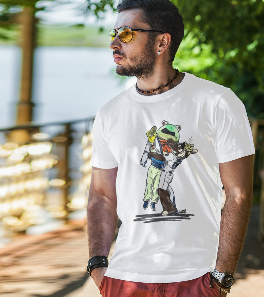 Mariner Moose Hugging Frog Mascot Seattle Mariners MLB Baseball 2025 T-Shirt