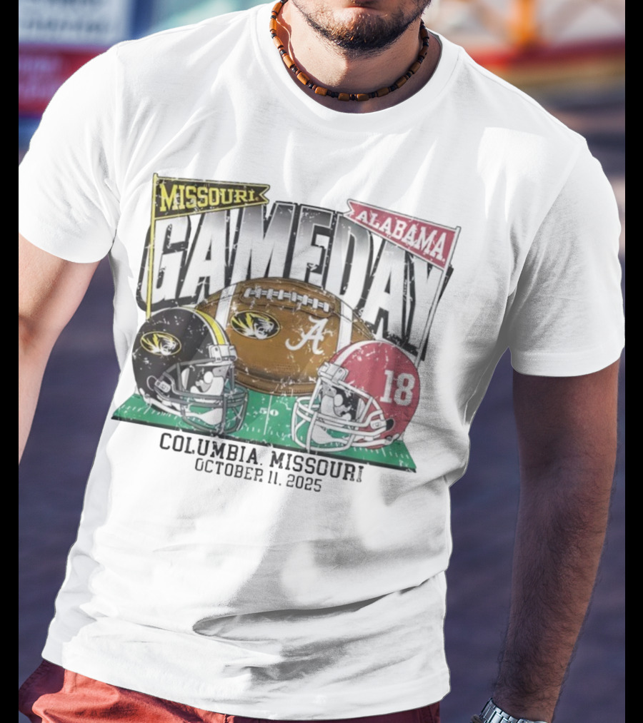 Missouri Alabama Gameday Columbia Missouri October 11 2025 T-Shirt