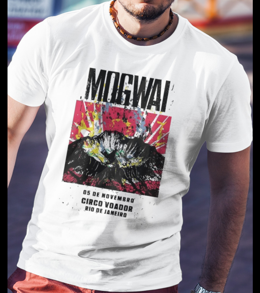 Mogwai Live Circo Voador Rio De Janeiro November 5 2025 Mountain Splash Art T-Shirt