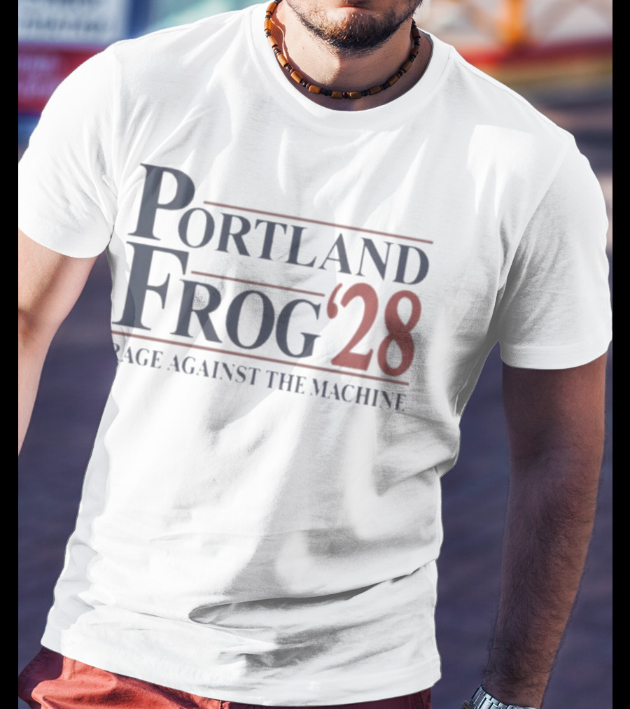 Portland Frog ’28 Rage Against The Machine Retro Style T-Shirt