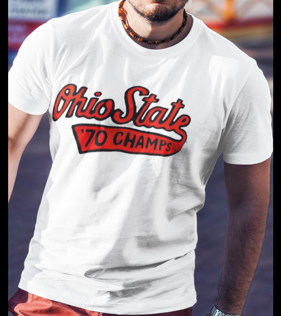Ohio State Buckeyes Football '70 Champs Red Vintage Style T-Shirt