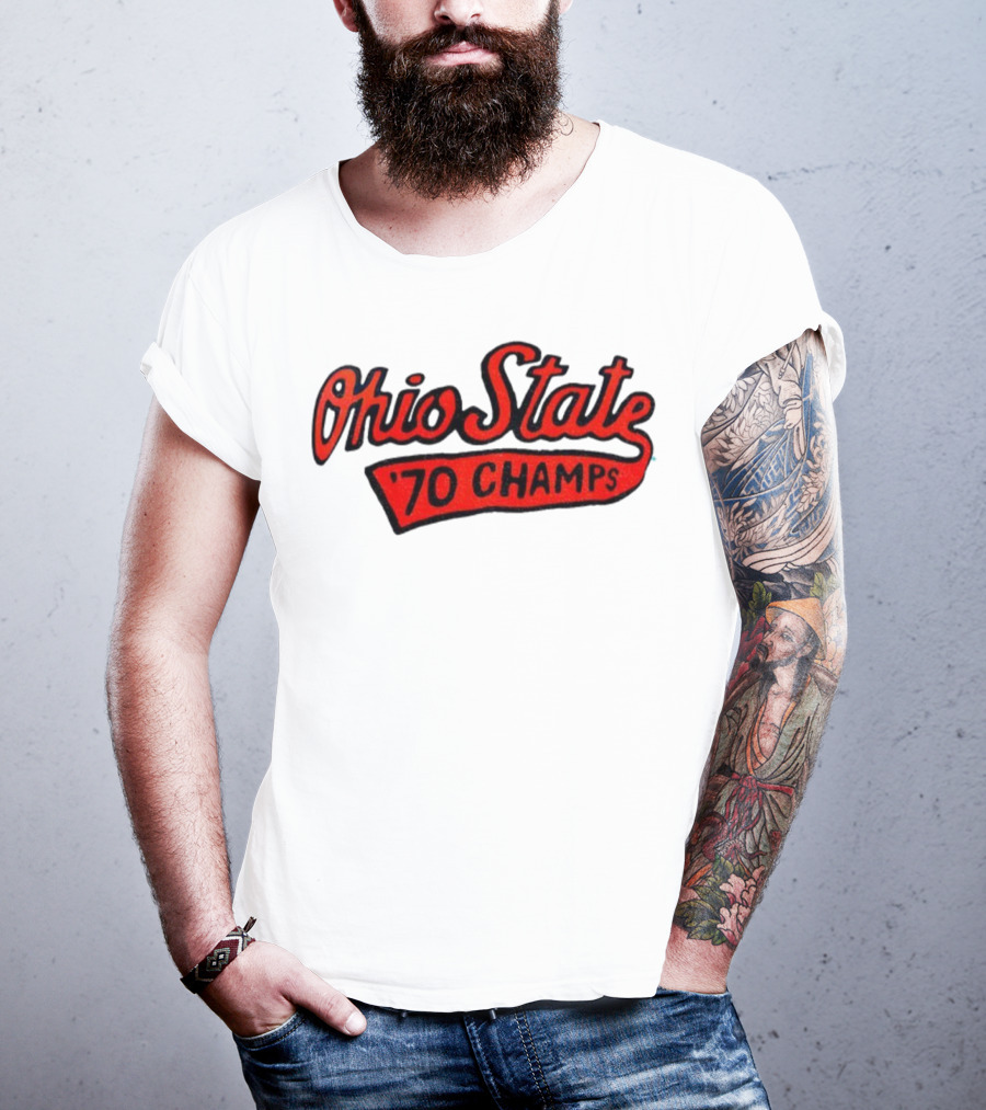 Ohio State Buckeyes Football '70 Champs Red Vintage Style T-Shirt