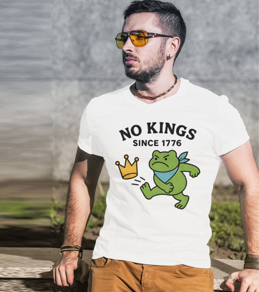 Portland Frog Protest No Kings Since 1776 T-Shirt
