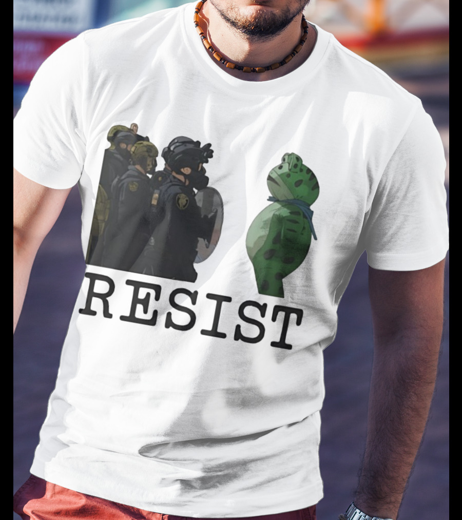 Portland Protest Resist Frog Anti ICE Anti Fascism T-Shirt