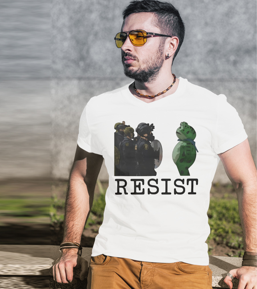 Portland Protest Resist Frog Anti ICE Anti Fascism T-Shirt