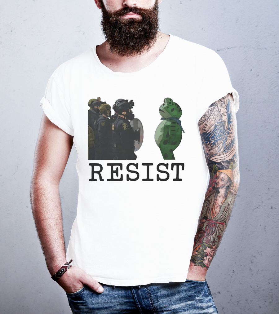 Portland Protest Resist Frog Anti ICE Anti Fascism T-Shirt