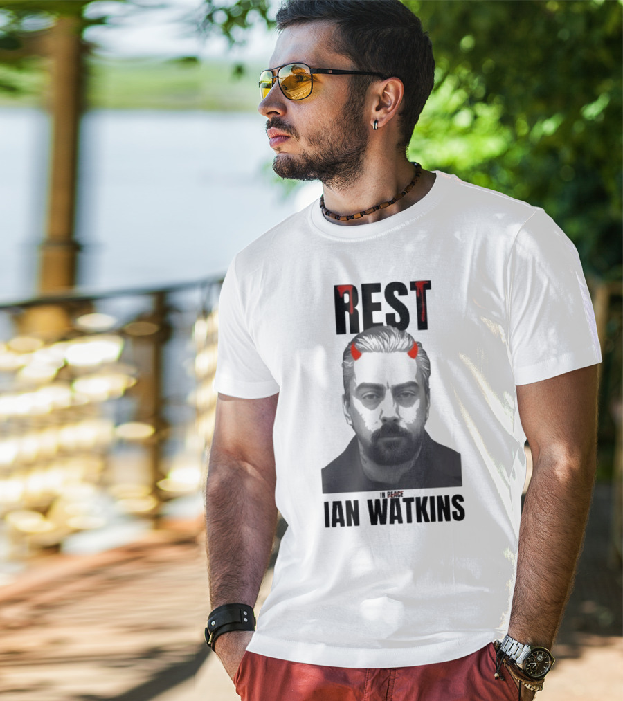 Rest In Peace Ian Watkins Devil Horns Image T-Shirt