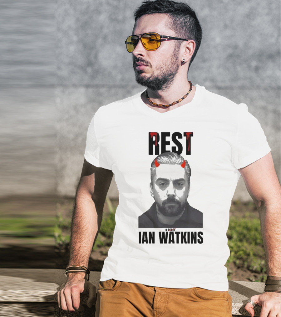 Rest In Peace Ian Watkins Devil Horns Image T-Shirt
