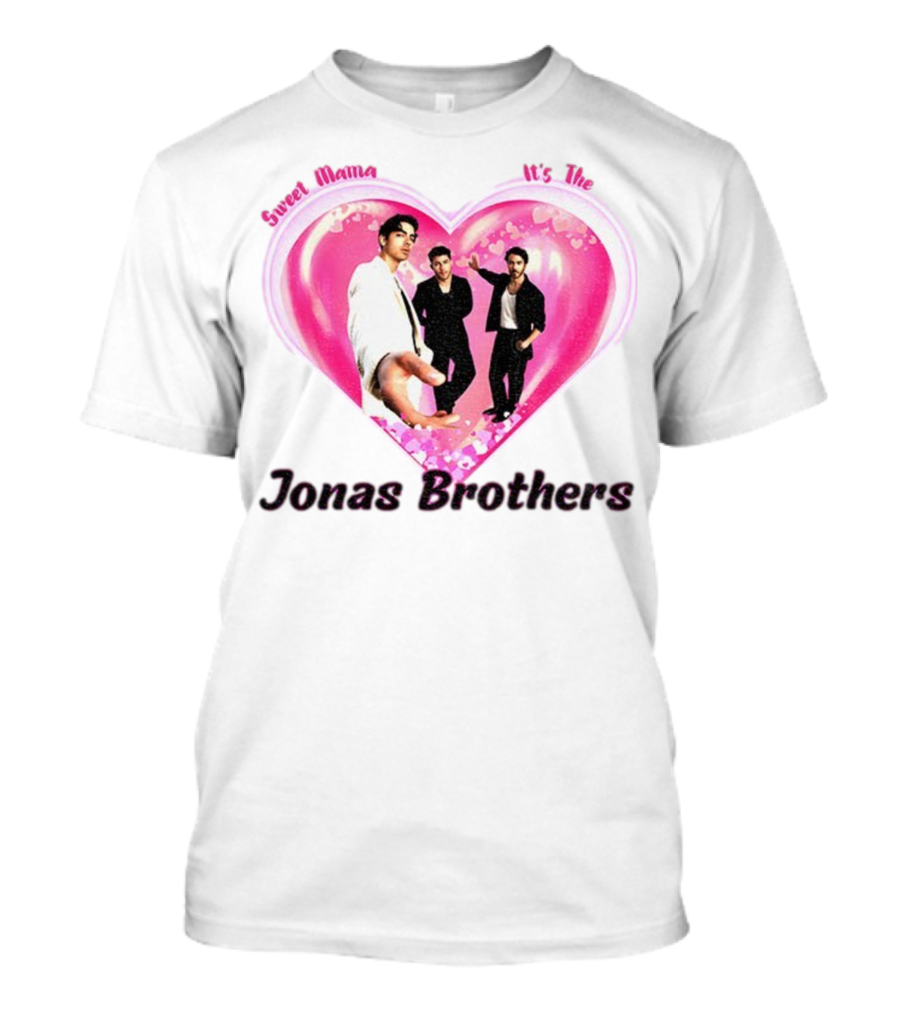 Sweet Mama It's The Jonas Brothers Boyband Vintage Heart Design T-Shirt