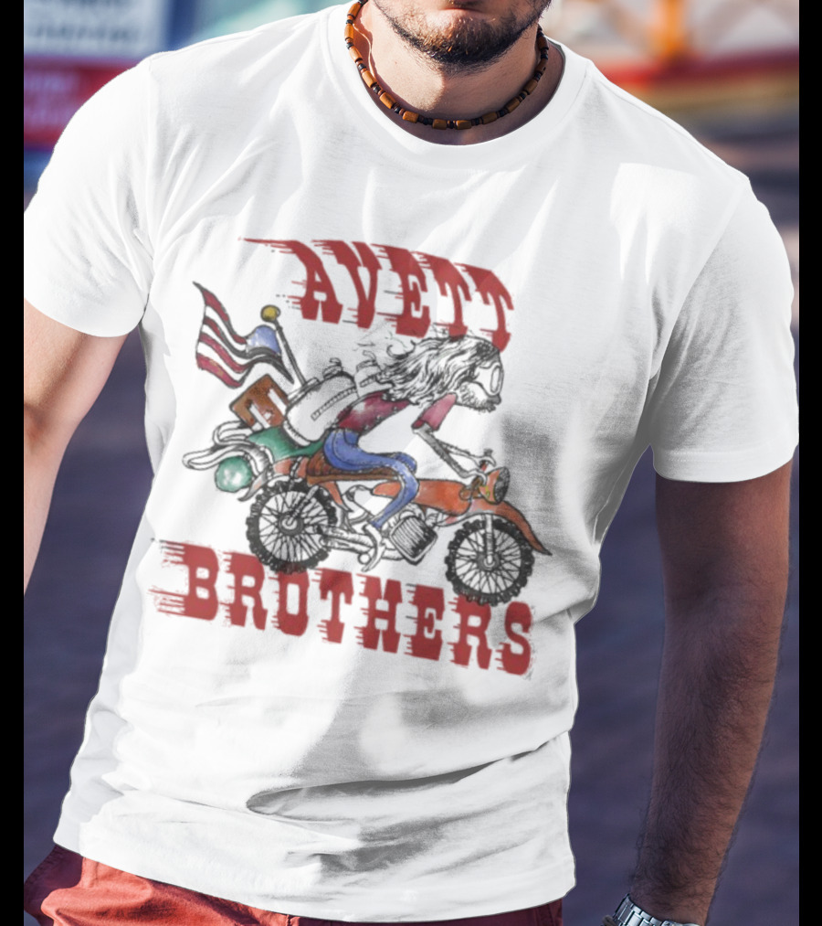 Avett Brothers Motorcycle American Flag Rider T-Shirt