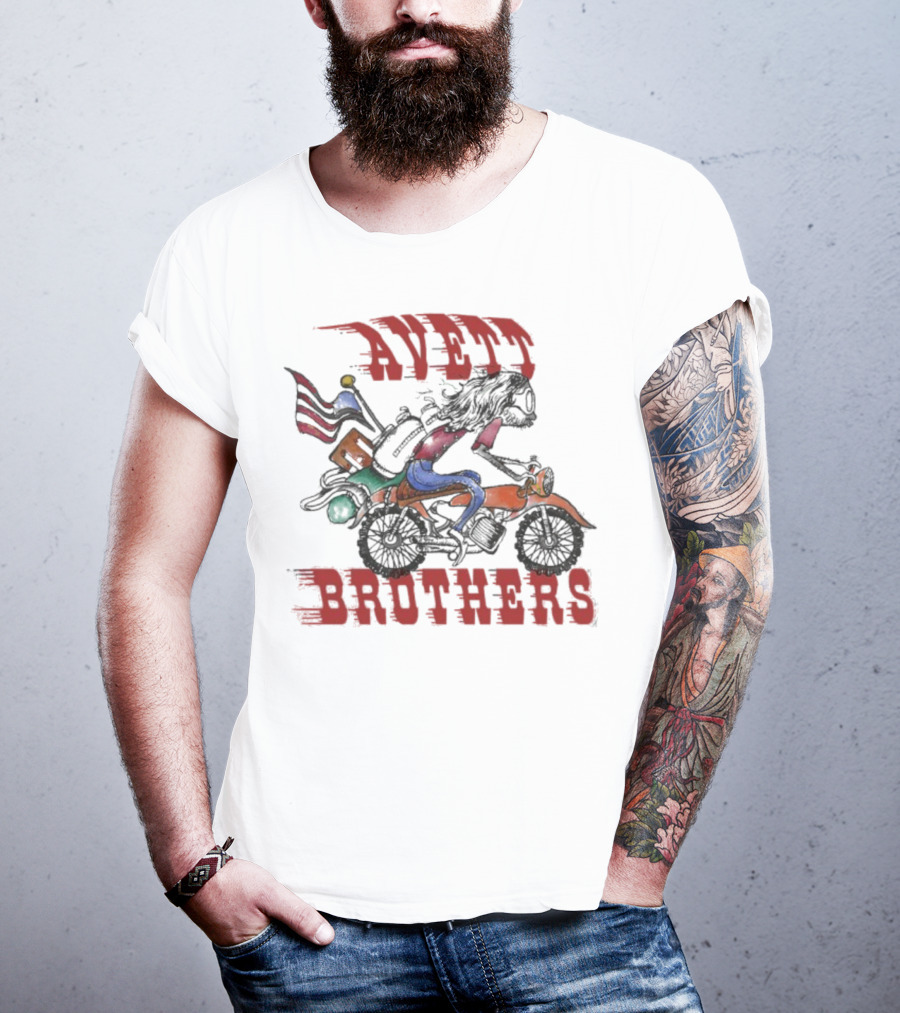 Avett Brothers Motorcycle American Flag Rider T-Shirt
