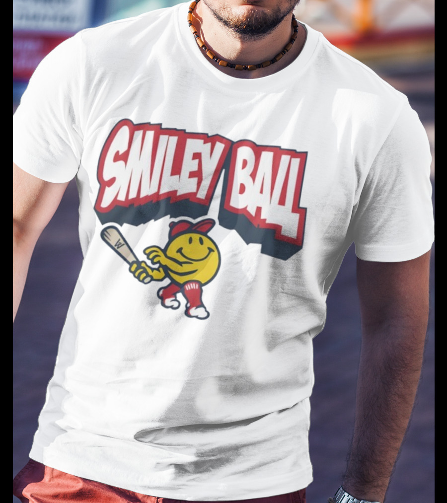 Worcester Red Sox Smiley Ball Baseball Character T-Shirt