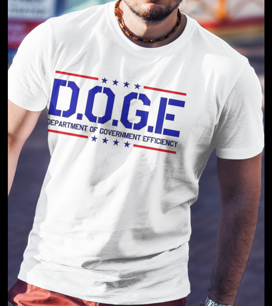D.O.G.E Department Of Government Efficiency Stars Sarcastic T-Shirt