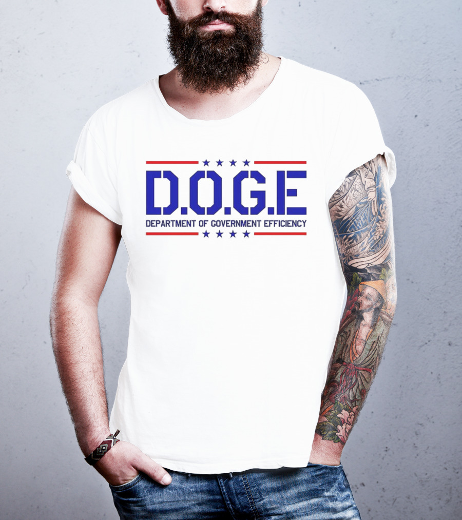 D.O.G.E Department Of Government Efficiency Stars Sarcastic T-Shirt
