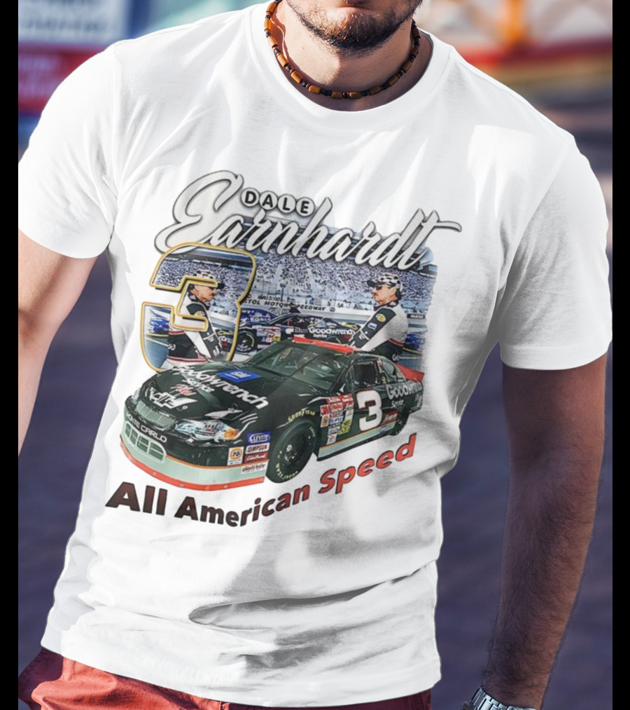 Dale Earnhardt Chevrolet Monte Carlo Number 3 Goodwrench NASCAR All American Speed T-Shirt