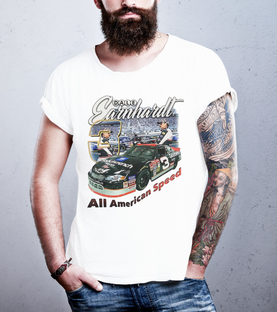 Dale Earnhardt Chevrolet Monte Carlo Number 3 Goodwrench NASCAR All American Speed T-Shirt