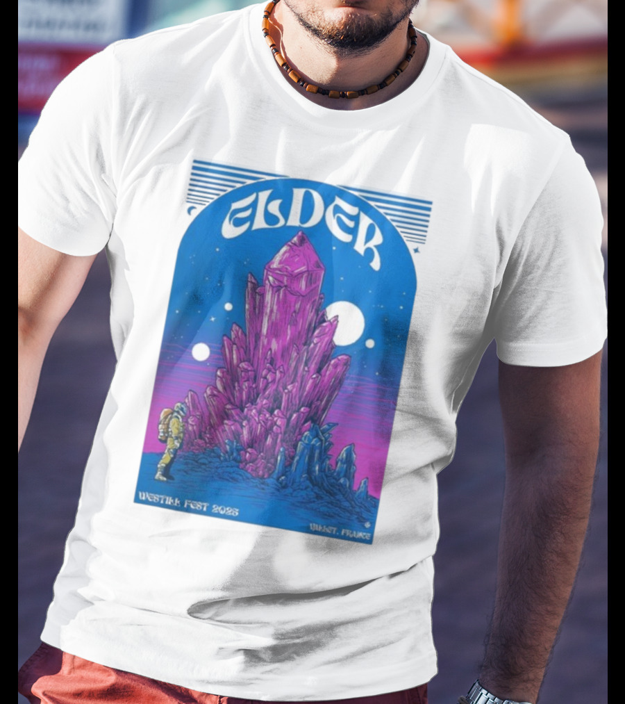 Elder Westill Fest 2025 Vallet France October 31 November 1 Cosmic Crystal Exploration Astronaut T-Shirt