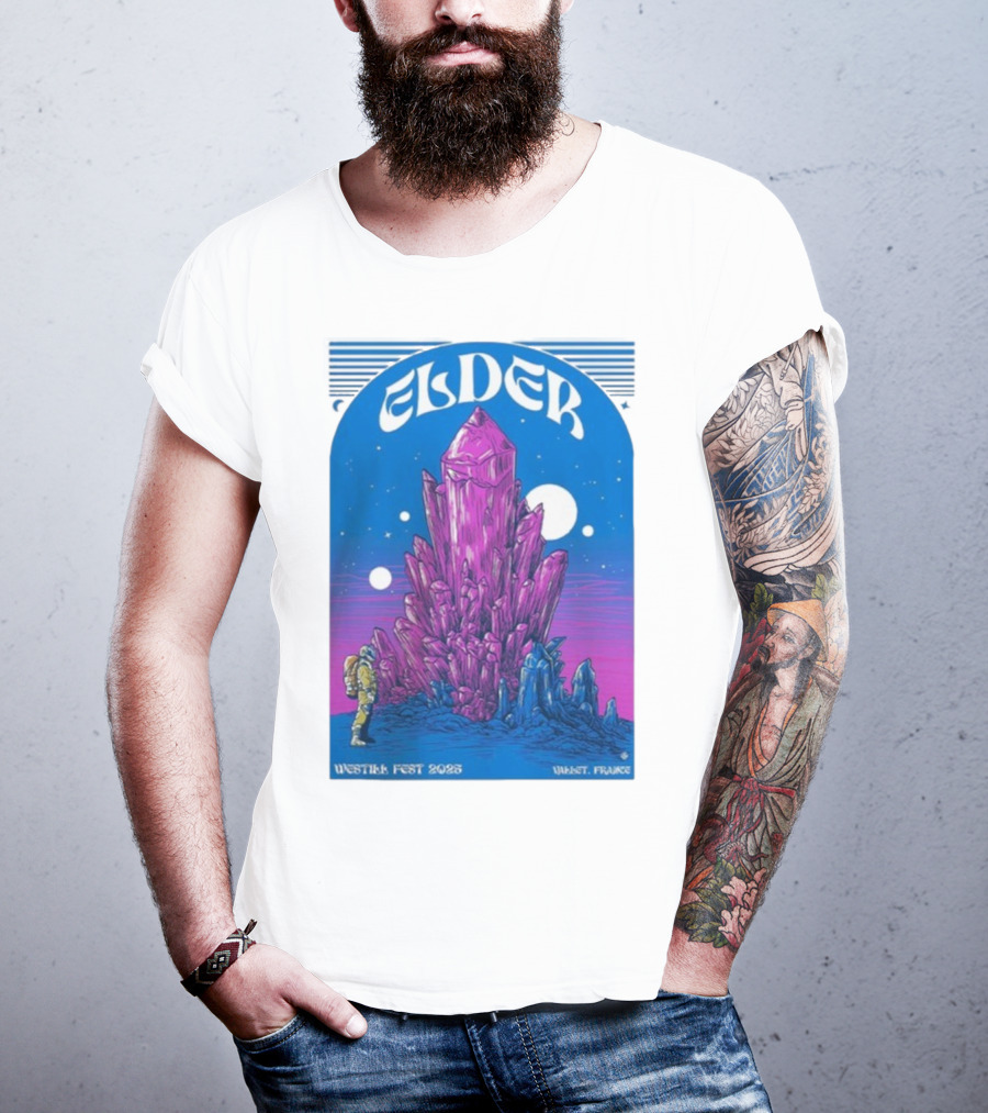 Elder Westill Fest 2025 Vallet France October 31 November 1 Cosmic Crystal Exploration Astronaut T-Shirt