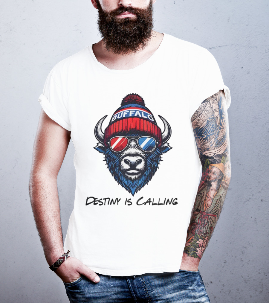 Buffalo Bills Destiny Is Calling 2025 NFL Football Mascot T-Shirt