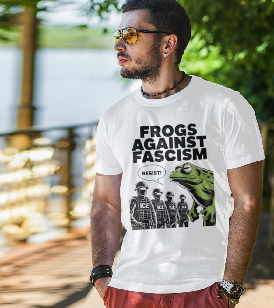 Frogs Against Fascism Resist No Kings USA 50501 T-Shirt