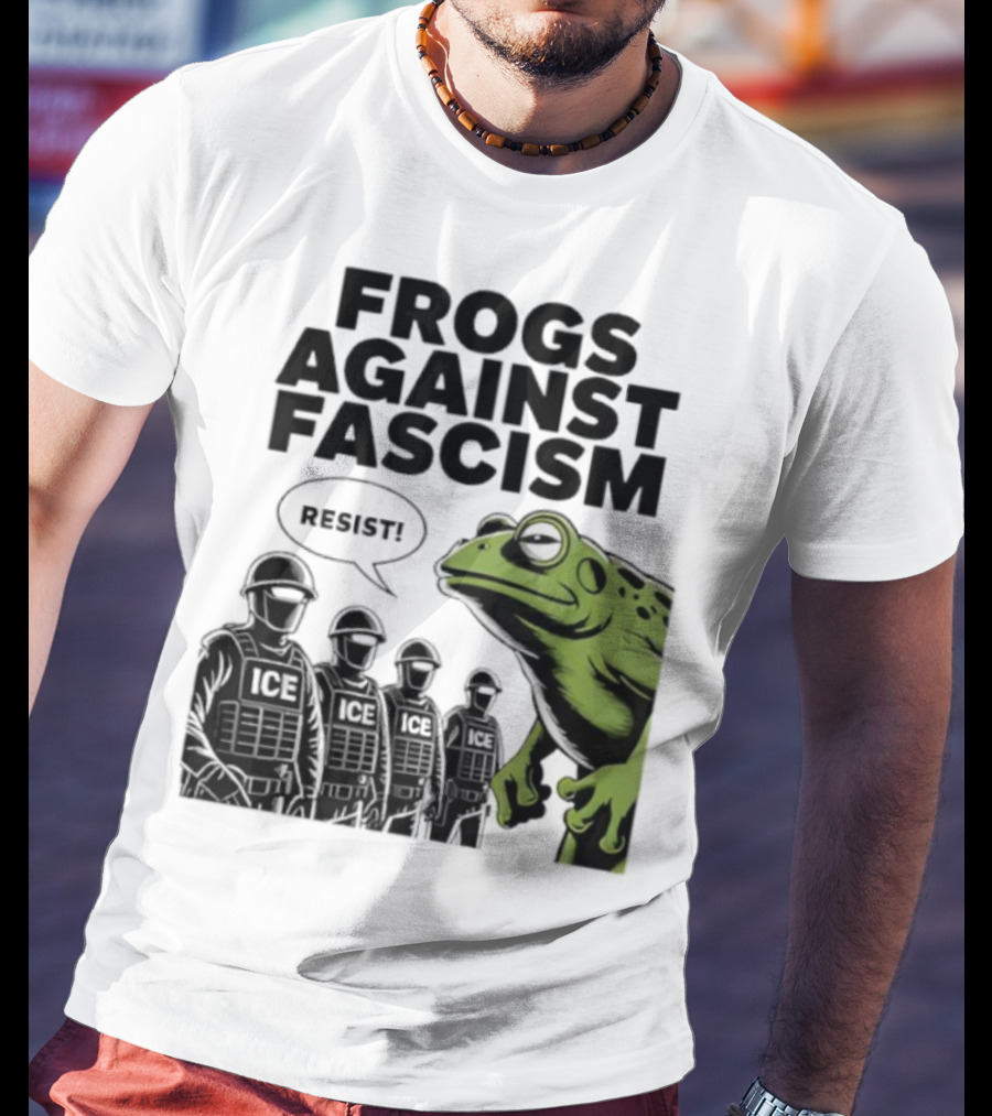 Frogs Against Fascism Resist No Kings USA 50501 T-Shirt