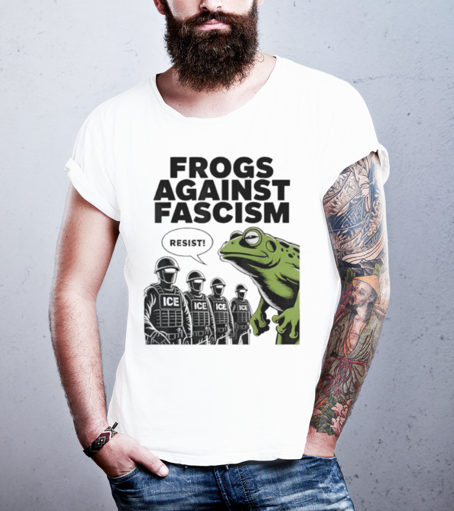 Frogs Against Fascism Resist No Kings USA 50501 T-Shirt