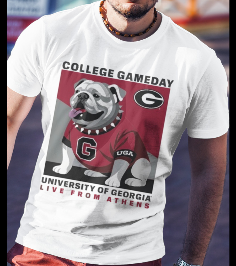 Georgia Bulldogs College Gameday University Of Georgia Live From Athens UGA 2025 T-Shirt