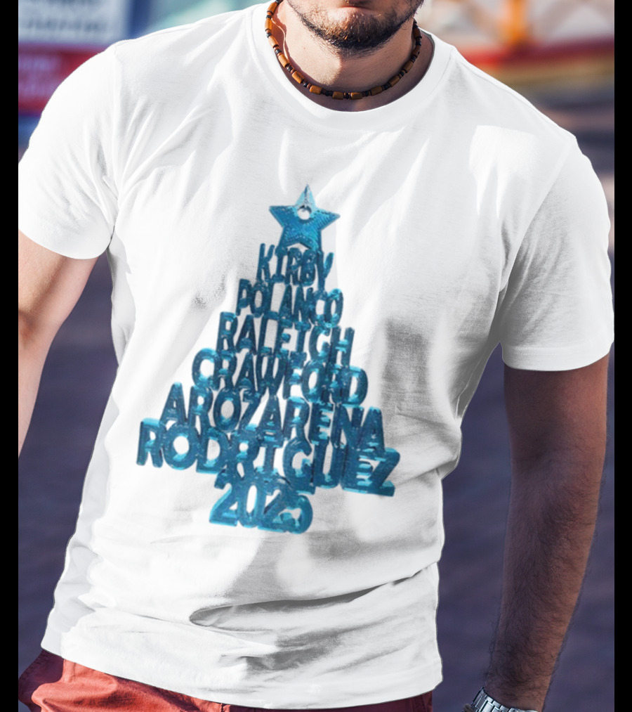 Kirby Polanco Raleigh Crawford Arozarena Rodriguez 2025 Christmas Tree T-Shirt