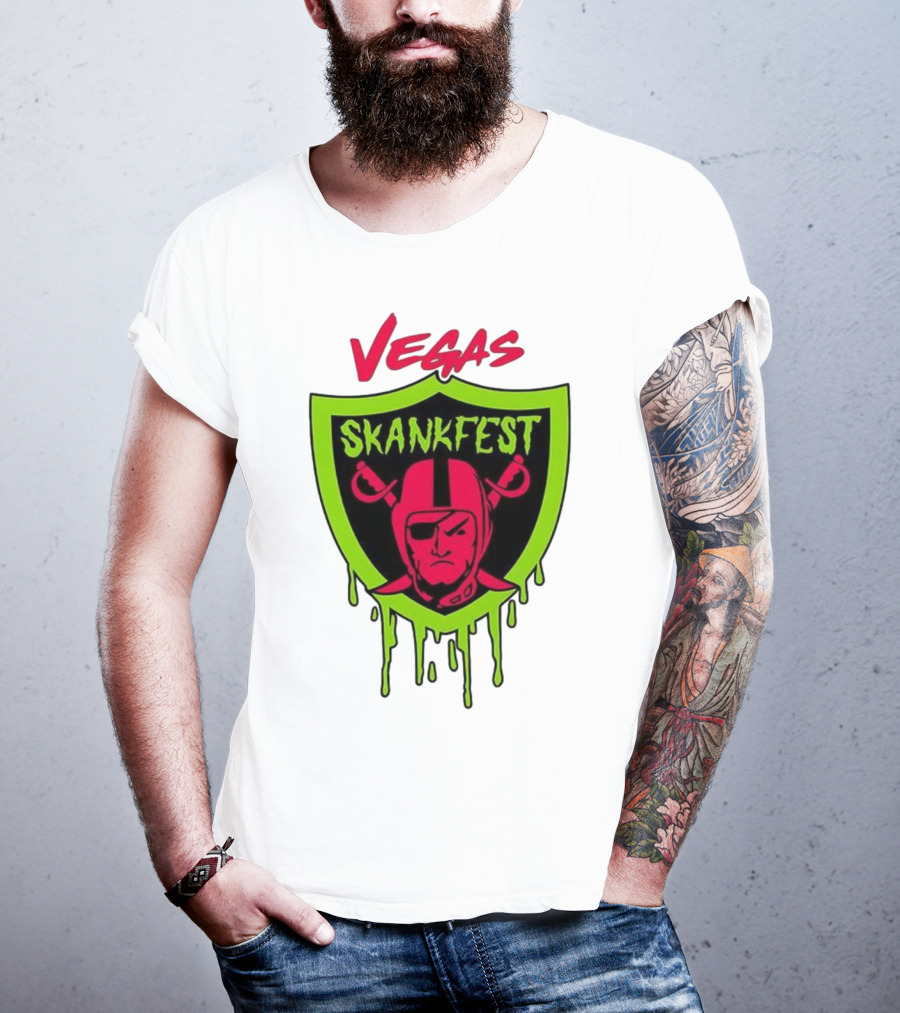 Vegas Skankfest Raiders Inspired Emblem T-Shirt