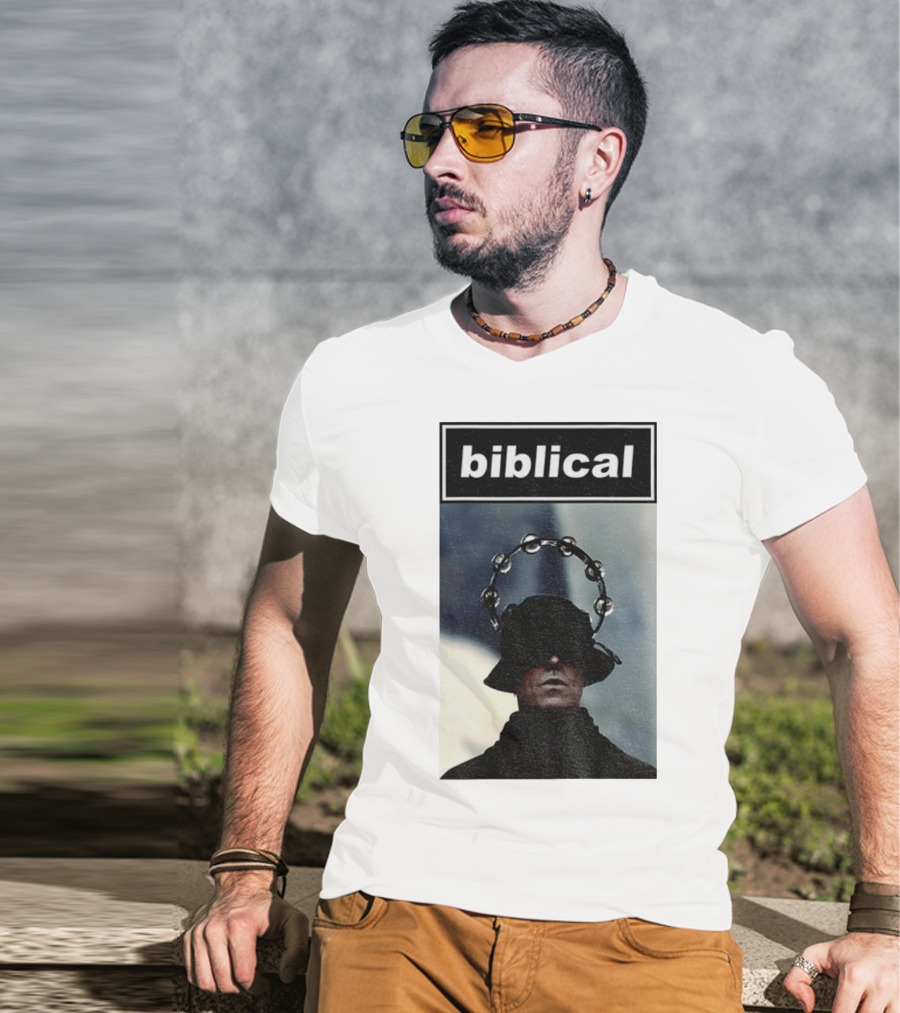 Biblical Liam Gallagher Tambourine Oasis Concert Music Lovers T-Shirt