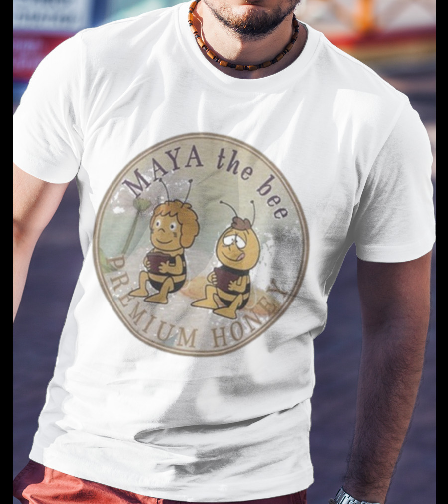 Maya The Bee Premium Honey Badge Featuring Iconic Characters T-Shirt