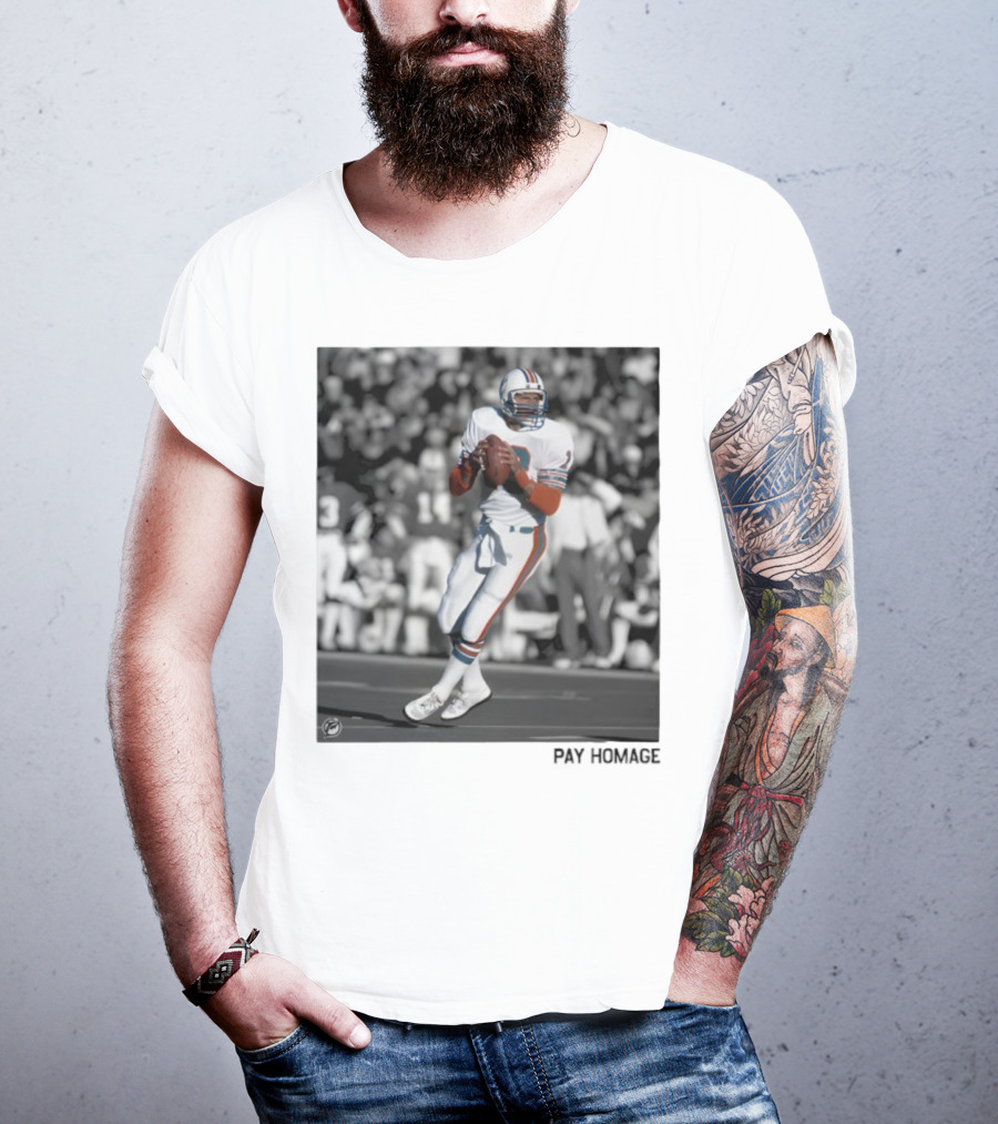 Miami Dolphins Dan Marino Ash Retro Football Legend T-Shirt